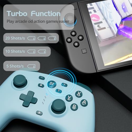 Image of Kujian Wireless Switch Controller for Switch /Switch 2 /OLED /Lite (Lake Blue)