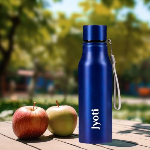 Image of Giftana Personalized Diary with Pen, Coffee Tumbler 510ml, Water Bottle 750ml, Keychain, Card holder Gift Set for Men and Women, 6 in 1 Personalised Corporate Gifting for Employee (Blue)