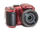 KODAK Pixpro Astro Zoom AZ255 - 16 MP Digital Bridge Camera, 25X Optical Zoom, 1080p HD Video, 24mm Wide Angle, Optical Image Stabilizer, 3-Inch LCD Screen, AA Battery - Red