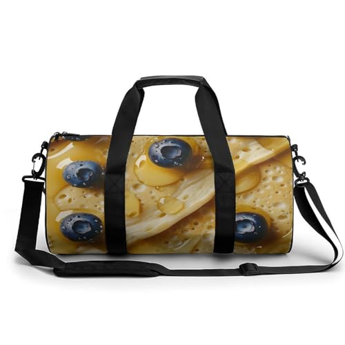 Blueberry Pancakes Gym Bag Lightweight Carry On Duffel Bag Athletic Sports Travel Bag Weekender Bag for Men Women