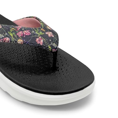 Image of KazarMax Women Slipper | Lightweight | Floral Print | Flip-Flop Daily Use | Casual wear | Thong Slippers