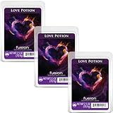 FUSION by Scentsationals Scented Wax Fragrance Melts - Love Potion - Wax Cubes Pack, Home Warmer Tart, Electric Wickless Candle Bar Air Freshener, Spa Aroma Decor Gift - 2.5oz (3-Pack)