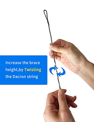 longbowmaker B-55 Dacron Bow String 44-66 Inchens Replacement Bowstring for Traditional and Recurve Bow - Image 3