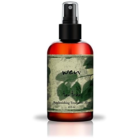 WEN by Chaz Dean Replenishing Treatment Mist - Hydrating Hair Mist, Hair Oil Spray, Weightless Hair Shine, Frizz Control Spray for Wavy, Curly or Straight Hair - Tea Tree, 6 Fl Oz (Pack of 1) Cover