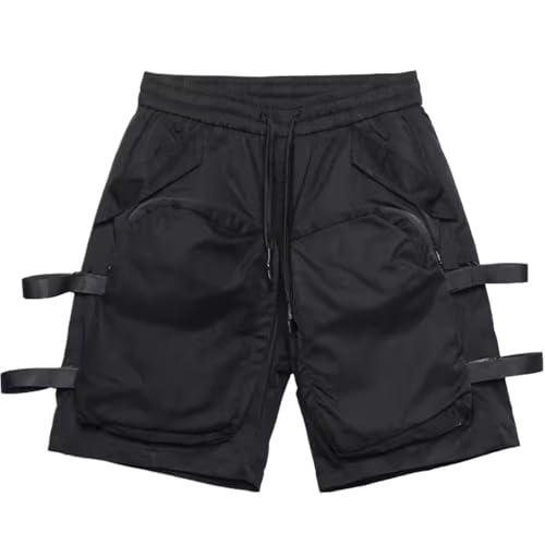 Short tactique multi-poches pour homme avec taille élastique confortable et tissu cargo léger