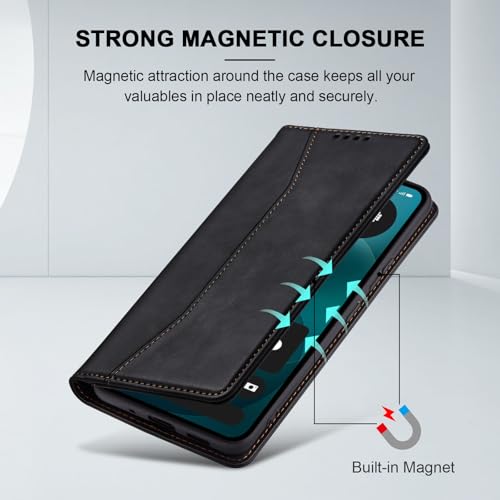 Image of Jasonyu Flip Wallet Case for Nothing Phone 4a Pro 5G,Black