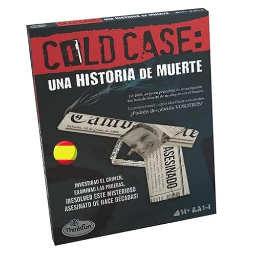 Thinkfun - Scape Room Cold Case 1 | Juegos De Mesa Adulto | Juego De Mesa Resolver Crimen | Asesinato para Principiantes | Casos Policiales Resolver Juegos | Edición En Español | Ya disponible en tu tienda friki favorita! En mundofriki.es!