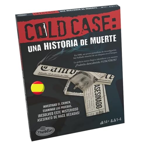 ThinkFun - Scape Room Cold Case 1 | Juegos De Mesa Adulto | Juego De Mesa Resolver Crimen | Asesinato para Principiantes | Casos Policiales Resolver Juegos | Edición En Español