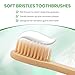 Daletu Bamboo Toothbrushes Soft Bristles 10 Pack, Biodegradable BPA Free Soft Bristles Toothbrushes for Adult, Eco-Friendly, Natural Wooden Organic Toothbrush