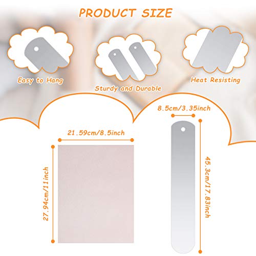 2 Pieces Metal Straight Sock Sublimation Jigs with 10 Sheets Heat Transfer Paper Sublimation Crew Sock Jig for Dye Sublimation Heat Press Socks Printing DIY Socks Accessory (17.83 x 3.35 Inches) by Hotop - Image 2
