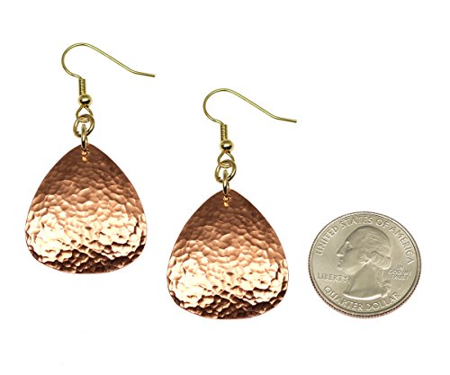 Hammered Copper Triangular Drop Earrings By John S Brana Handmade Jewelry Durable Copper Earrings2