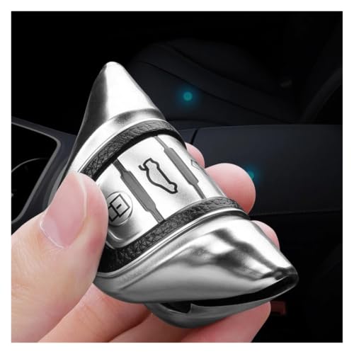 Funda de llave para Audi A3 A4 Q5 en cuero azul elegante con llavero protector premium 3