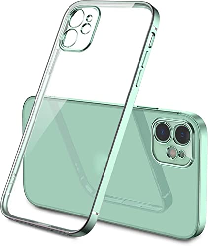 Coque iPhone 12 Pro anti-jaunissement fine en TPU souple couleur vert premium