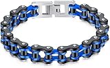 Ockyunoo Bracelet Chaine Moto, Bracelet à Maillon en Acier Inoxydable, Lien de Punk Rock, ...