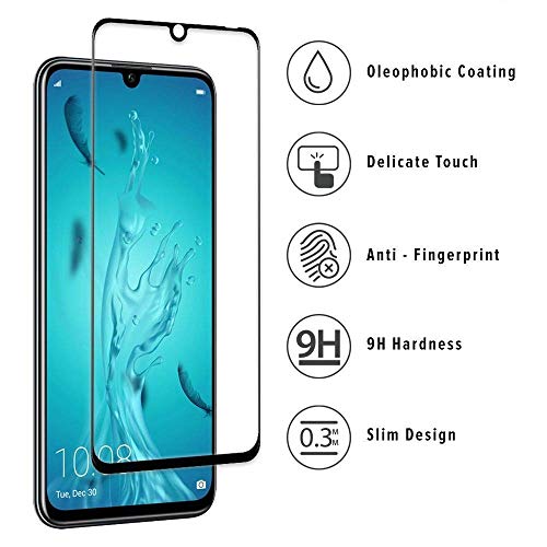 Image of Screen Protector for Huawei Honor 10 Lite | 20 Lite (Black) Tempered Glass Edge-to-Edge 6D Screen Guard With Installation Kit