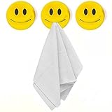 ÄUSSERST PRAKTISCH. Mit diesem sympathischen Halter-Modell in Form eines Emoticons können Sie Tücher, Lumpen, Handtücher aufhängen.