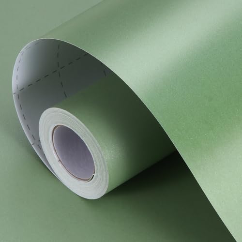 Donyang Sage Green Wrapping Paper, 17inch x 33ft Solid Color Pearly Lustre Paper, Green Gift Wrapping Paper Roll for Christmas, Easter, Baby Shower, Wedding, Birthday, DIY Invitations, Arts & Crafts