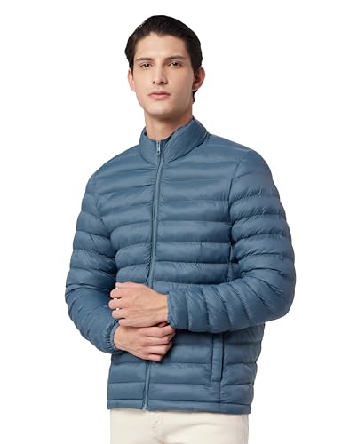 Image of Qube By Fort Collins Men's Ultralight Down Jacket - Lightweight Packable Puffer Winter Jacket for Men | Full Zip Warm Quilted Jacket with High Neck for Travel, Office & Winter Wear