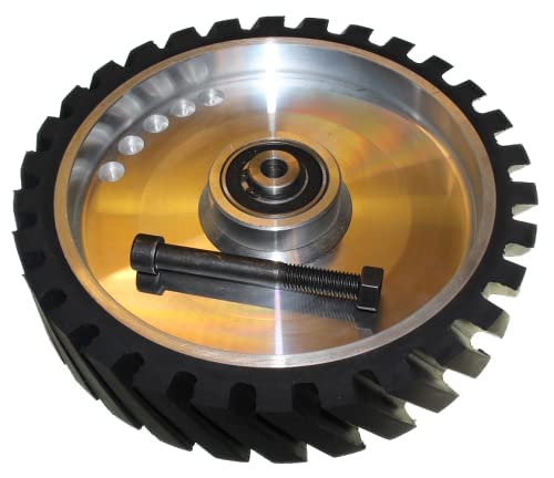 Lijadora de banda de goma, 300 x 50 mm, núcleo de aluminio, con vástago de 12 mm, lista para el montaje Cover