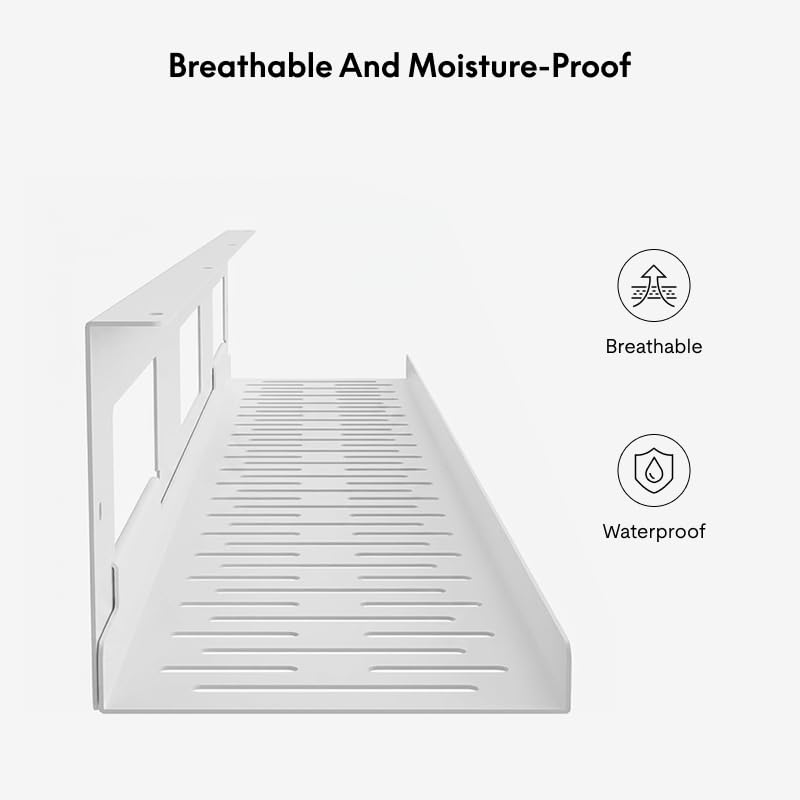 Image of FLEXISPOT Under Desk Cable Management for Office and Home - Standing Desk Metal Raceway Wires Tray (White)
