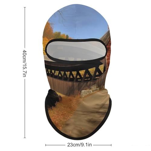 Balaclava para hombre máscara de esquí para mujer Albany Covered Bridge máscara facial completa cubierta para ciclismo miniatura 2