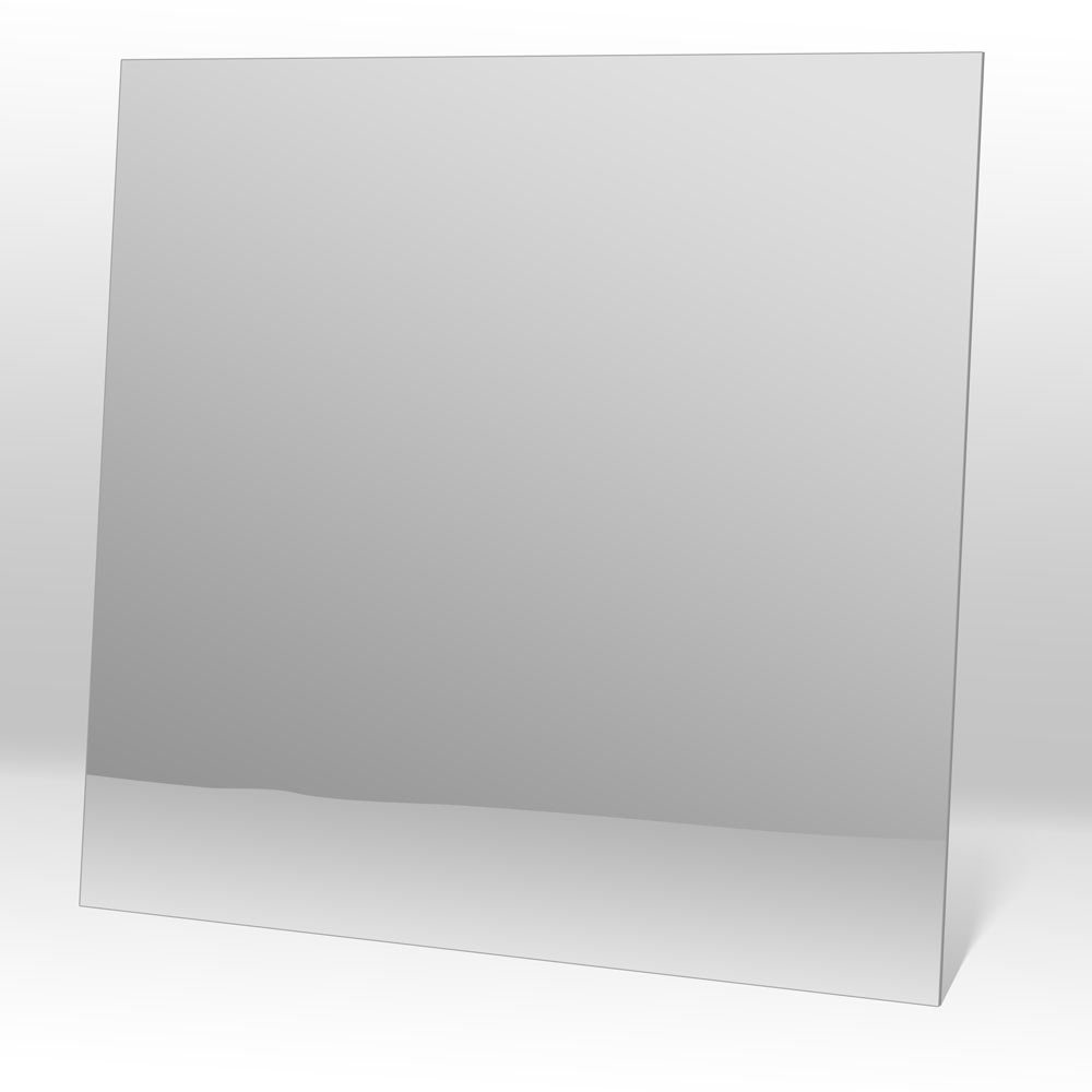 uDecor 2FT x 2 FT Glassless Shatterproof Mirror Ceiling Tiles - Box of 10 (Silver)