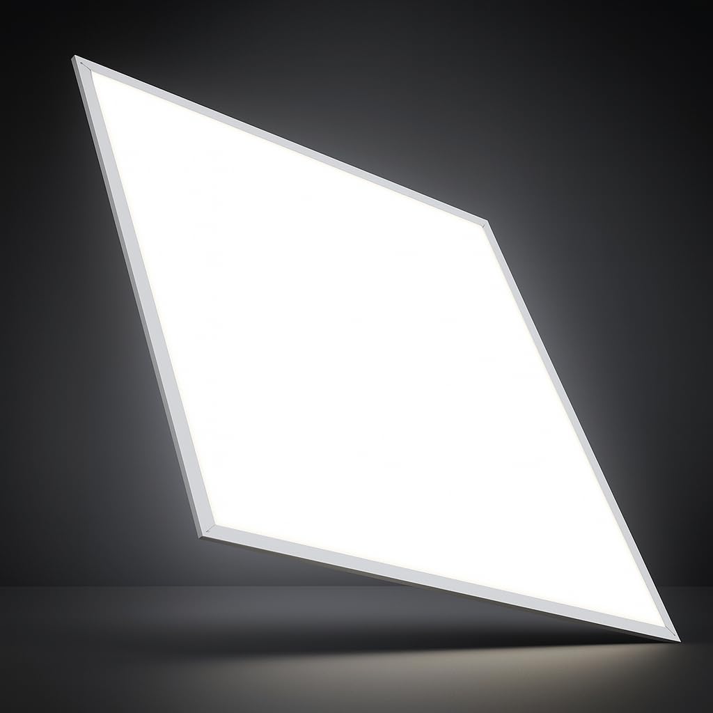 Pack x10 Panel LED 60x60 cm 40W, Driver Philips CertaDrive, 4000 lúmenes, Paneles LED Bajo Consumo y Gran Luminosidad, No Flick, Caja 10 unidades para Falso Techo, Marco Blanco (Luz Blanca (5700K))