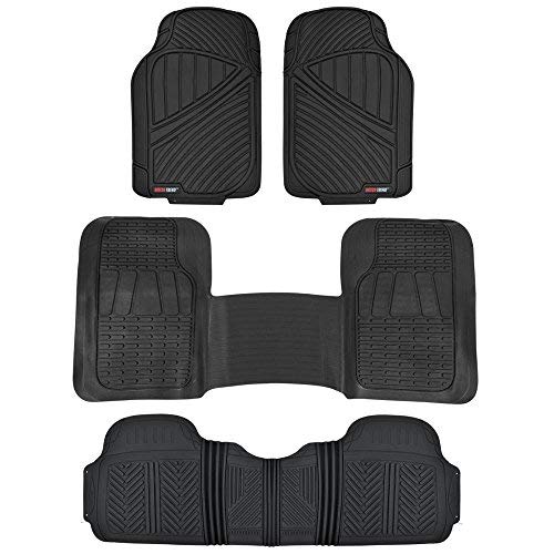 Motor Trend FlexTough Rubber Floor Mats & Liners Mega Truck/SUV Combo - Heavy