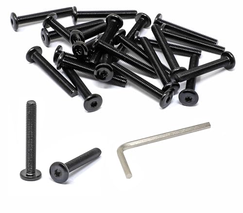 iexcell 25�� M5 x 35mm �X���b�h�s�b�` 0.8mm �X�e�����X�X�`�[�� 304 �Z�p�\�P�b�g �t���b�g�w�b�h �L���b�v �l�W �Ƌ� �l�W �{���g�L�b�g �w�b�h�G�b�W�ʎ�� ���_���d�グ