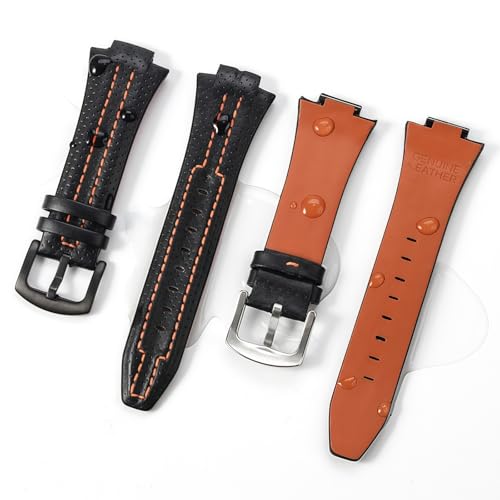 Bracelet montre cuir ajustable 15X27mm fermoir acier inoxydable - 7