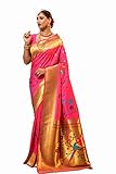 Photo Gallery rooprekh paithani saree per matrimonio e abbigliamento pararty (pinik 2023), rosa, taglia unica Photo Gallery rooprekh paithani saree per matrimonio e abbigliamento pararty (pinik 2023), rosa, taglia unica