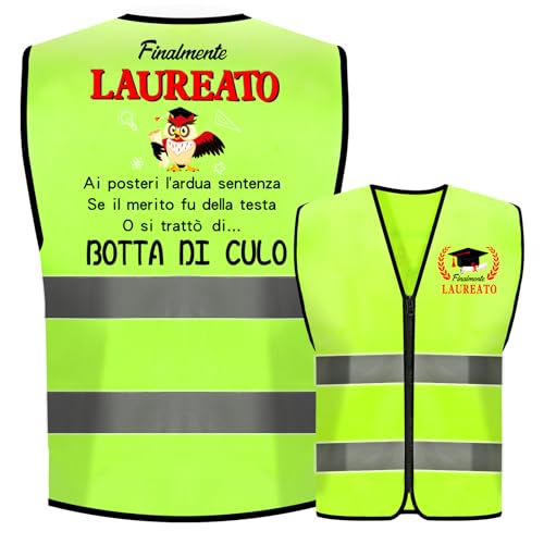 HOWAF Regalo Laurea Uomo, Gilet Laureato per Travestimento Costumi Scherzi Laurea Gadget Divertenti