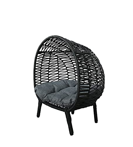 B.u.style Dog Beds For Medium Dogs, Elevated Bed For Dogs, Cats, Small And Medium Animals Outdoor- Indoor Used, Natural Soft And Comfortable Cushion, Kd Legs, Black Color, Medium: 21L X 18W X 25H #TOP1