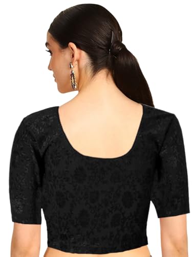 Image of Chandrakala Readymade Blouses for Women Sarees,Stretchable(B202-P)