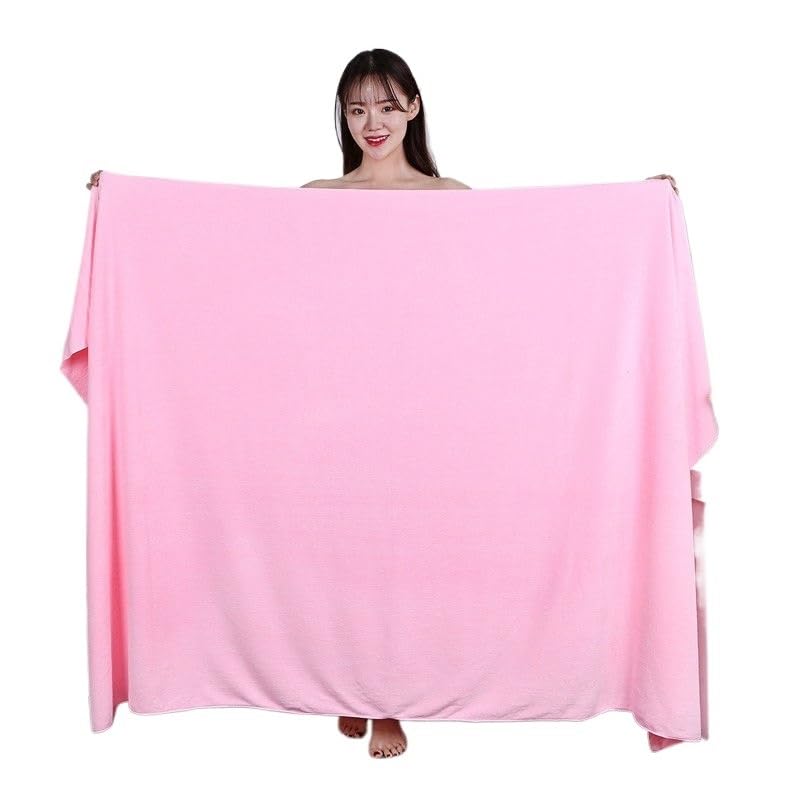Generico Telo Doccia Grande, Asciugamani Bagno Grandi Asciugamano Da Bagno In Microfibra Spesso 180x200CM, Grande, Assorbente E Ad Asciugatura Rapida, Sport(Light Pink,150X200CM)