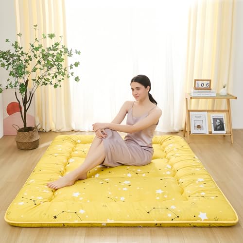 XICIKIN Japanese Floor Mattress, Japanese Futon Mattress Tatami Mat with Washable Cover, Easy to...