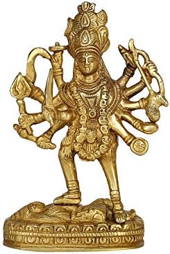 GURU JEE Brass Statues Hindu Goddesses Maa Kali Standing Pooja Mandir Gifts For Home