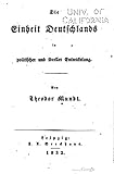 ideeller zweck verein  Die Einheit Deutschlands in politischer und ideeller Entwickelung