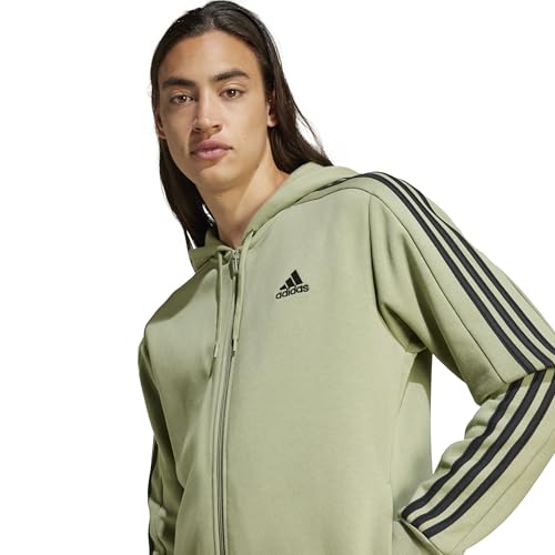Image of adidas mens Essentials Fleece 3-stripes Full-zip