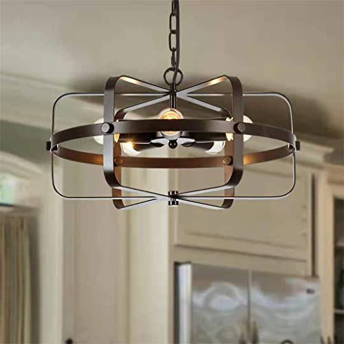 Lampe suspendue linéaire rétro en fer pour décoration de bar - 4
