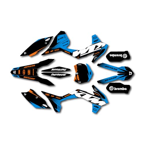 Orange & Blue 6 Nights Graphics Kit fits KTM 13-15 SX SXF XC XCF 125 150 200 250 300 450