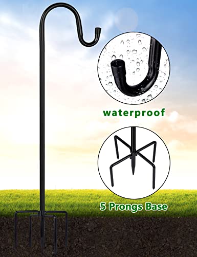 Image of Ottsuls Shepherd-Hooks Adjustable for Bird-Feeder Lantern Plant-Hook Garden-Stake - Plant Stand Hanger for Outdoor Flower Basket, Bird Feeder Hanger Weddings Decor