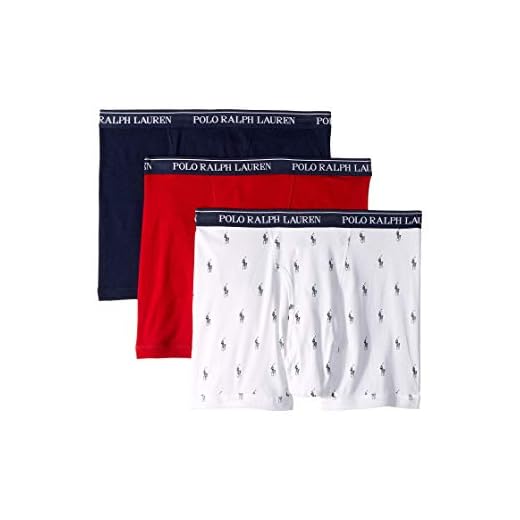 Pacote com 3 cuecas boxer Polo Ralph Lauren de modelagem clássica branca/Cruise Navy Aopp/Cruise Azul-marinho/Rl2000 Vermelho MD