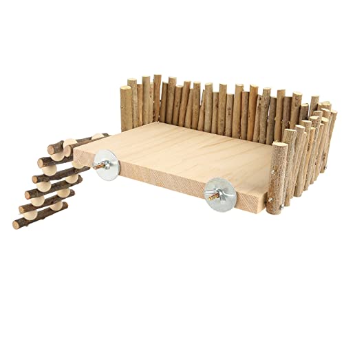Petit parc en bois pour hamster Plataforma de Escalada para Hámster, Soporte de Gimnasio de Juego Resistente de 2 Capas con Escalera de Escalada para Ardilla, Jerbo, Ardilla y Petit parc en bois pour hamster Plataforma de Escalada para Hámster, Soporte de Gimnasio de Juego Resistente de 2 Capas con Escalera de Escalada para Ardilla, Jerbo, Ardilla y