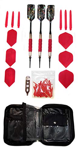 VIPER Sure Grip Soft Tip Darts with Accessory Kit (Red, 16 Grams)