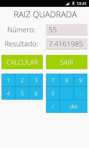 Calculadora Raiz Quadrada