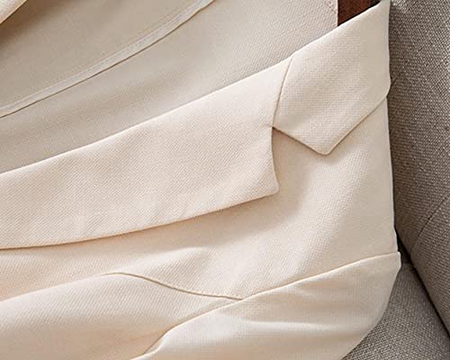 Dawwoti Blazers para mulheres manga longa casaco fino um botão escritório terno jaqueta longa blazer