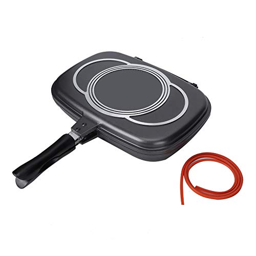 Frying Pan, Double-Sided Non-Stick Frying Pan Durable Skillet Pan Cookware with Anti-scalding Handle for All Stove for Home, Outdoor, Party, BBQ by FastUU - Image 9