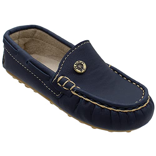 Sapato Mocassim Infantil Masculino Menino Pingo De Pé Azul Cor:Azul;Tamanho:27;Gênero:Homem