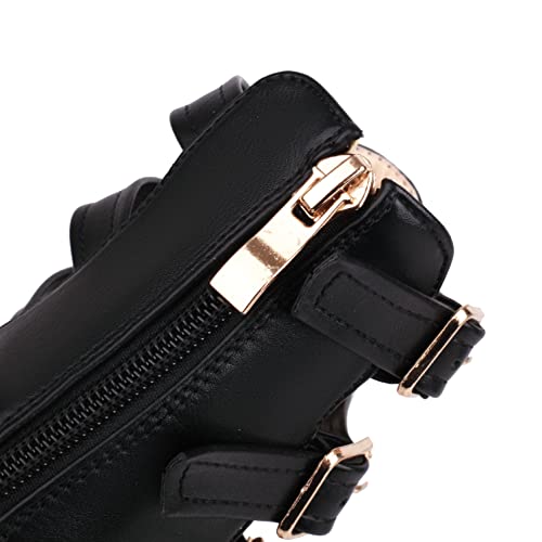 Xiangzu Black Platform Espadrilles Wedge Sandals For Women Dressy Open Toe Caged Gladiator Wedges Shoes (8.5, Black) #TOP7